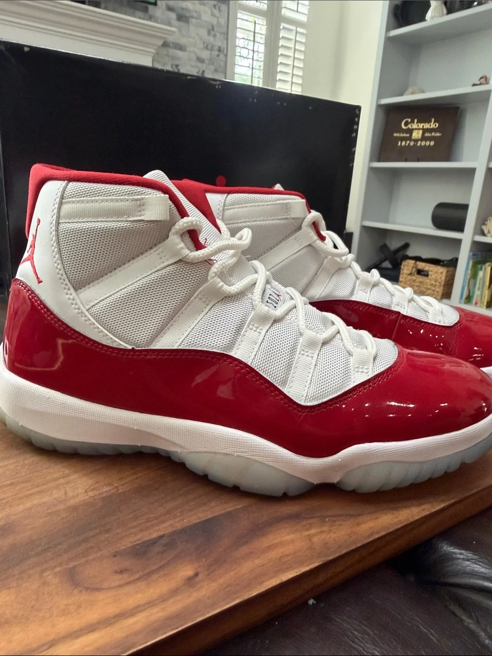 Jordan Retro 11 Men's High Top Sneakers - White & Red